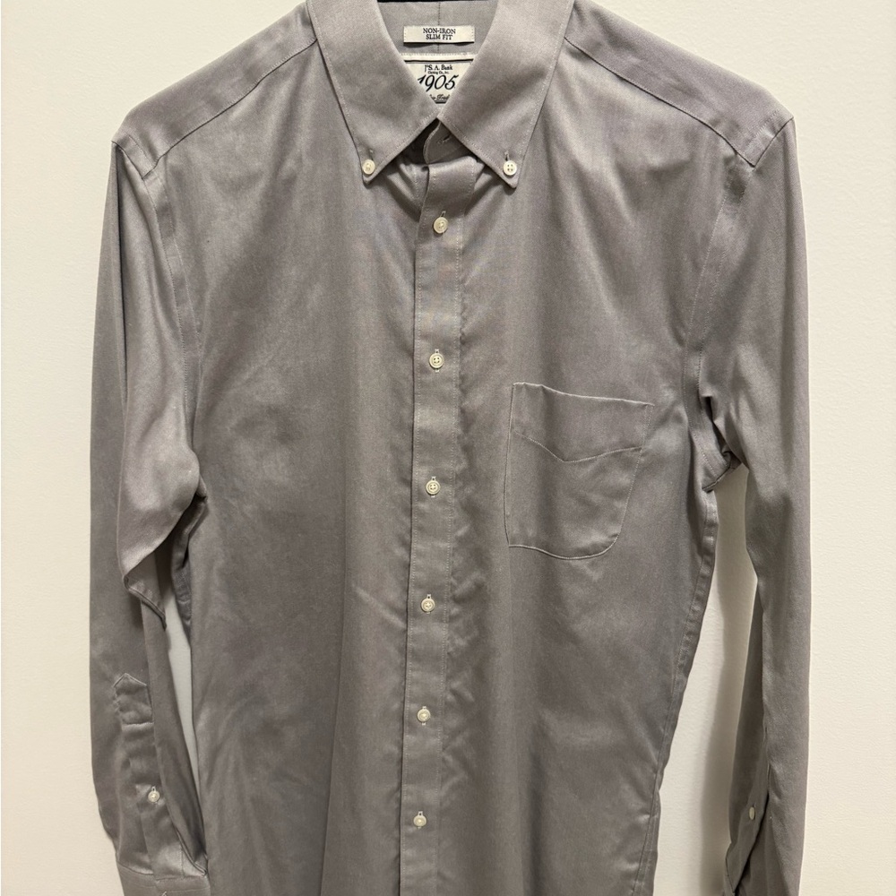 Jos. A. Bank Men's Silver Button-Down Shirt